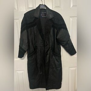 Middlebrook vintage Stylish Black Leather Coat size M